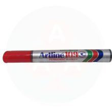 Marcador Permanente Punta Biselada Artline 109 Rojo Desechable