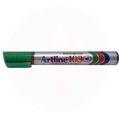 Marcador Permanente Punta Biselado Artline 109 Verde Desechable