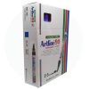 Marcador punta biselada Artline 90 azul recargable