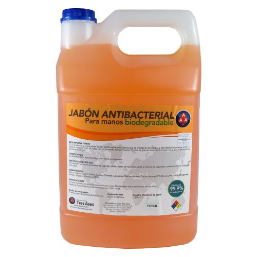 JABON LIQUIDO MANOS ANTIBACTERIAL TRES ASES GALON