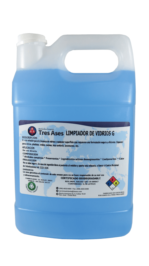 LIMPIADOR DE VIDRIOS GALON TRES ASES