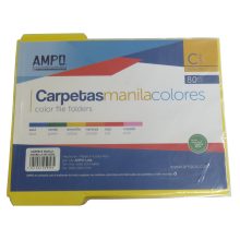 FOLDER AMPO COLOR AMARILLO CARTA PAQUETE 80