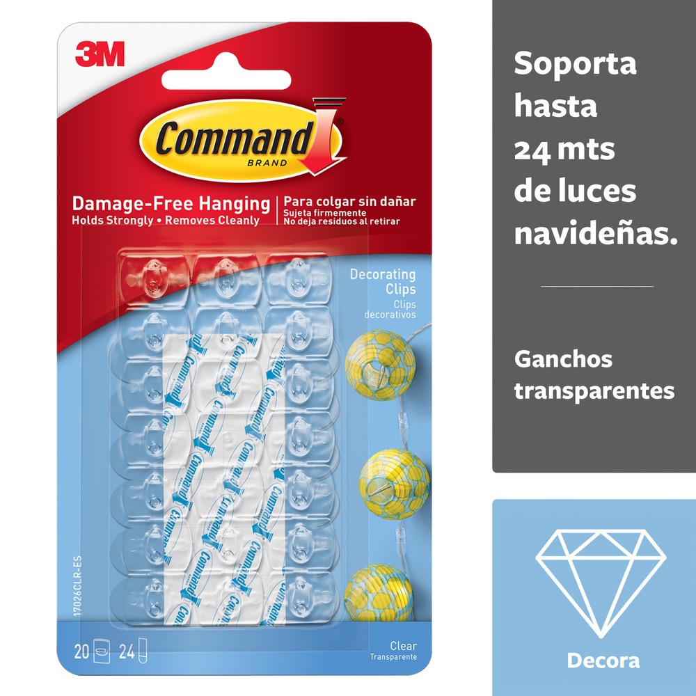 Sms 2 Ganchos Adhesivos Deco Transparentes hasta 1kg