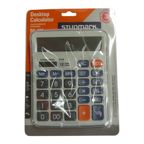 020084 CALCULADORA STUDMARK ST DC 438 12 DIGITOS NEGRO