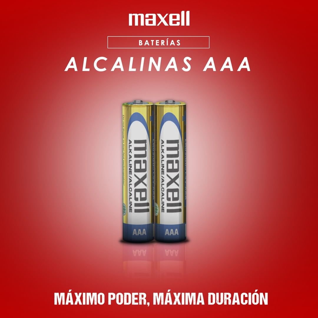 BATERIAS ALCALINAS MAXELL AA (LR6-4BP) - PAQUETE DE 4.