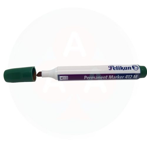 Marcador Permanente Biselado Verde Pelikan 412 M