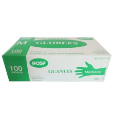 GUANTE LATEX HOSP BAJO POLVO TALLA M CAJA 100