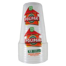 VASO PLASTICO DESECHABLE POLIPAK OXO PAQ 12