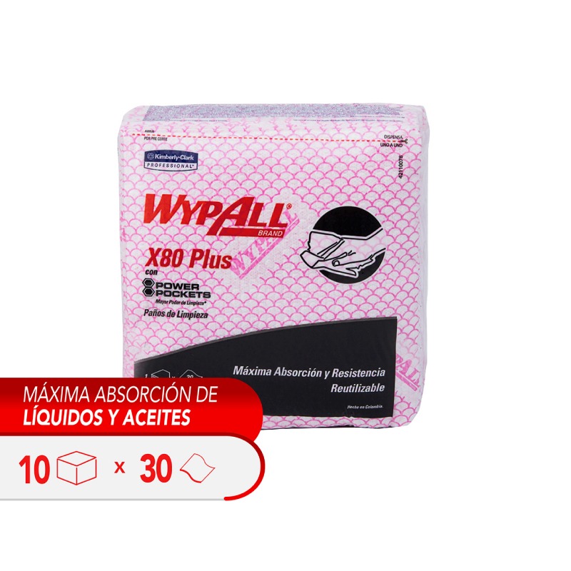 PAÑO WYPALL X-80 ROJO #30218786/30228269