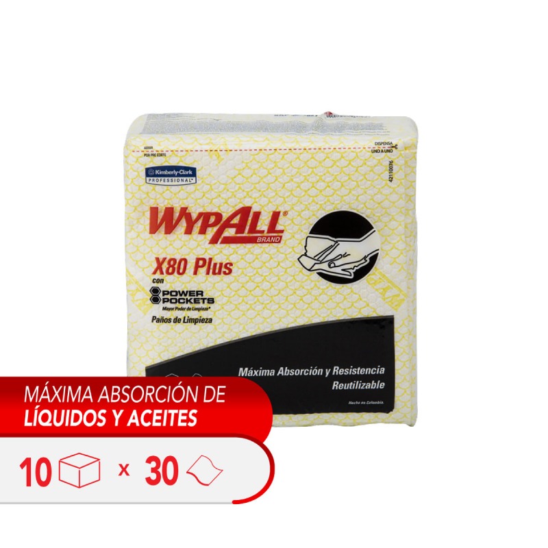 PAÑO WYPALL X-80 AMARILLO #30218808/30228270