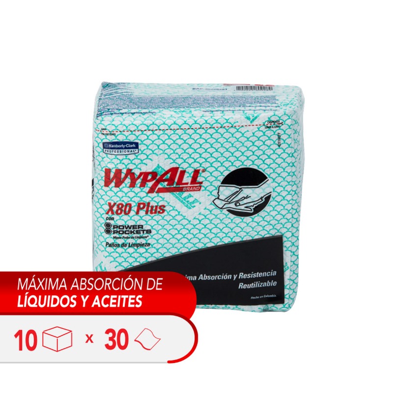 PAÑO WYPALL X-80 VERDE #30228281/30243106