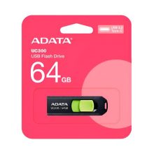 MEMORIA USB 3.2 64GB ADATA UC300 TYPE-C ACHO-UC300-64G-RBK/GN