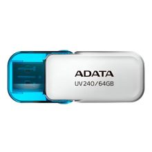 MEMORIA USB 2.0 64GB ADATA BLANCO AUV240-64G-RWH
