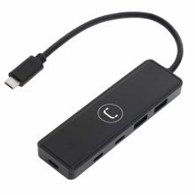HUB UNNO HB1012BK USB-C  4 PUERTOS 2 USB-C 3.0 2 USB-A 3.0 5 GBPS