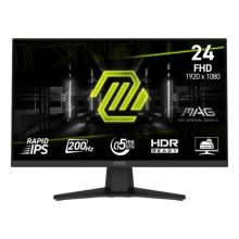 MONITOR GAMING MSI MAG 244F 23.8" PLANO 1920 X 1080 200 HZ ANTI-GLARE HDMI Y DP 9S6-3BC41H-004
