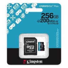MEMORIA MICRO SD 256GB KINGSTON SDCG4/256GB CLASE 10 UHS-I V30 200 MB/S / 100 MB/S PARA DRONES Y CAMARAS DEPORTIVAS