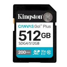MEMORIA MICRO SD 512GB KINGSTON SDCG4/512GB CLASE 10 UHS-I V30 200 MB/S / 160 MB/S PARA DRONES Y CAMARAS DEPORTIVAS