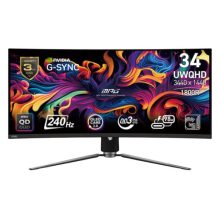 MONITOR GAMING MSI MPG 341CQPX QD-OLED 34.18" CURVA 1800R 3440X1440 240HZ QD-OLED G-SYNC DISPLAYPORT / HDMI / USB-C 9S6-3DD04T-014