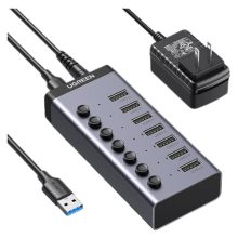 HUB UGREEN 7 PUERTOS USB 3.0 TRANSFERENCIA 5 GBPS 90305