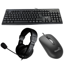 TECLADO ,MOUSE Y HEADSET NOVA USB KB5982U0001C