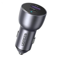 CARGADOR DE CARRO UGREEN CD213 60W 1 PUERTO USB-C Y 1 PUERTO USB-A CARGA RAPIDA 60980